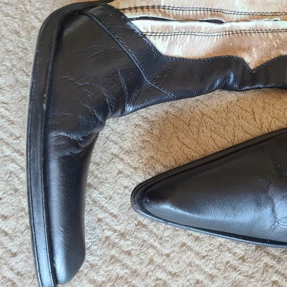 vintage Y2K Gianni Bravo Mob Wife Women's leather Boots Size 38  EUC - Picture 8 of 16